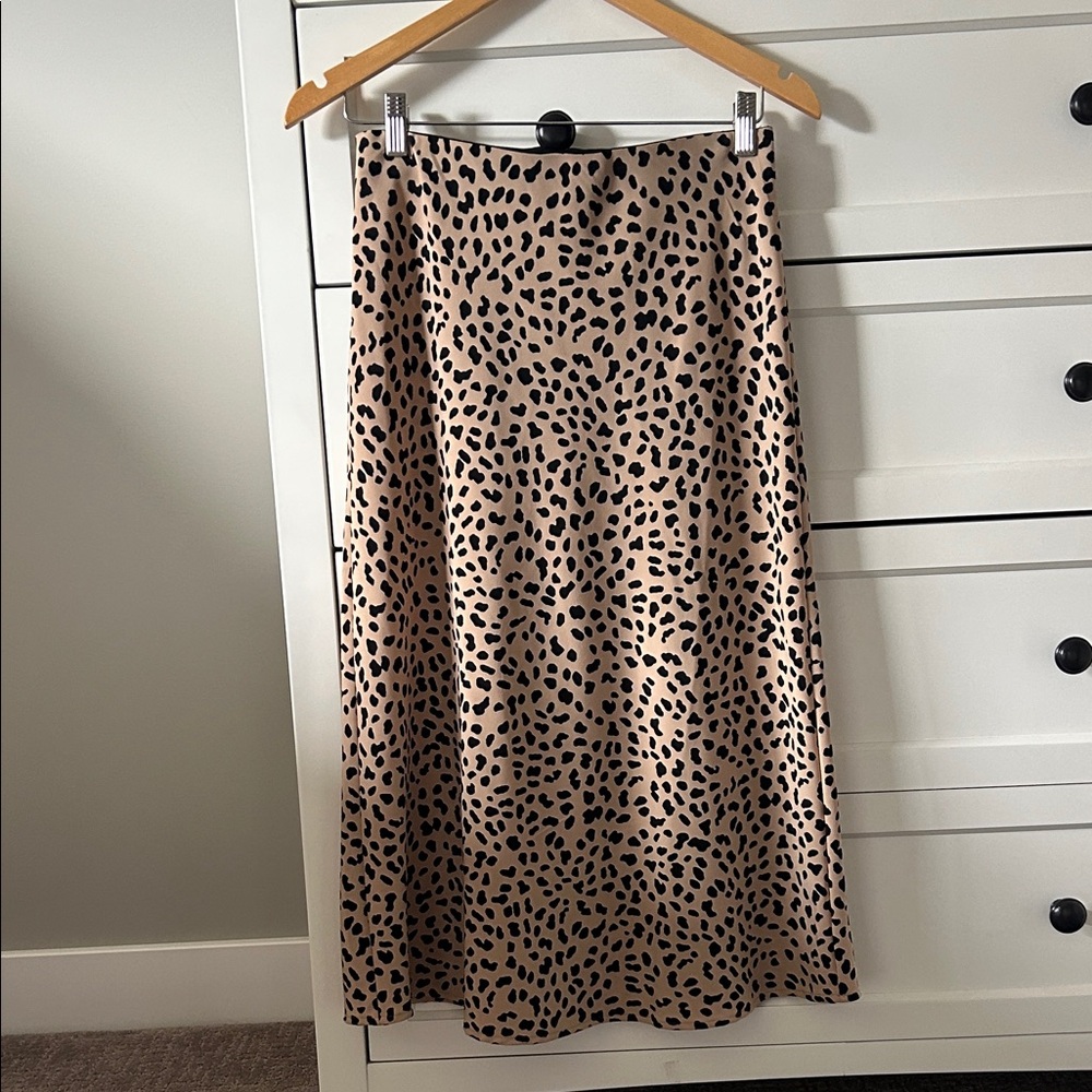 Sanctuary Tan and Black Midi Skirt